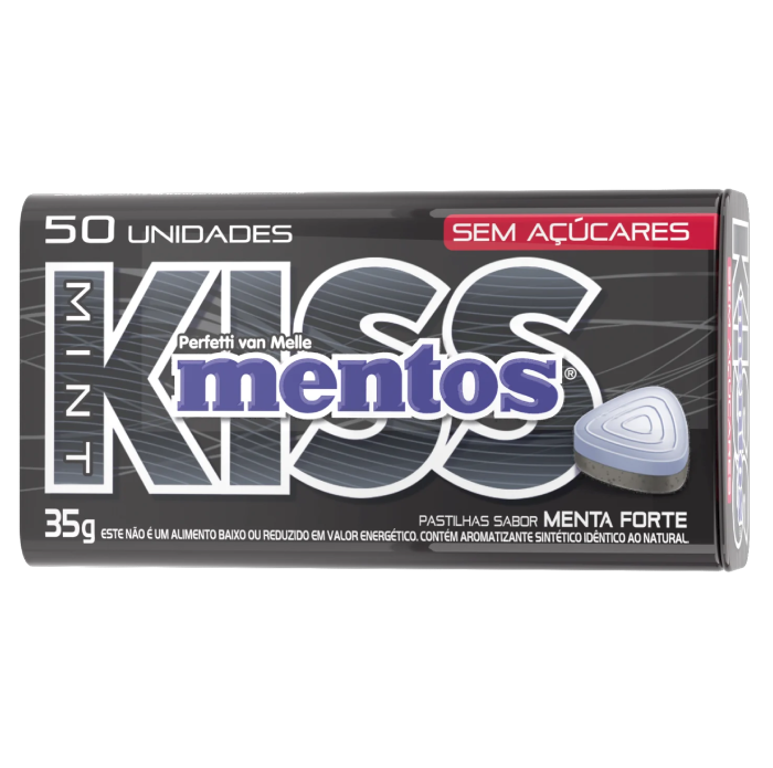 PVM MENTOS LATA 35G KISS MENTA FORTE 12DPX12U