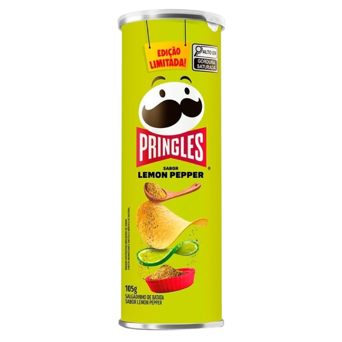 PRINGLES 105G LEMON PEPPER 18U