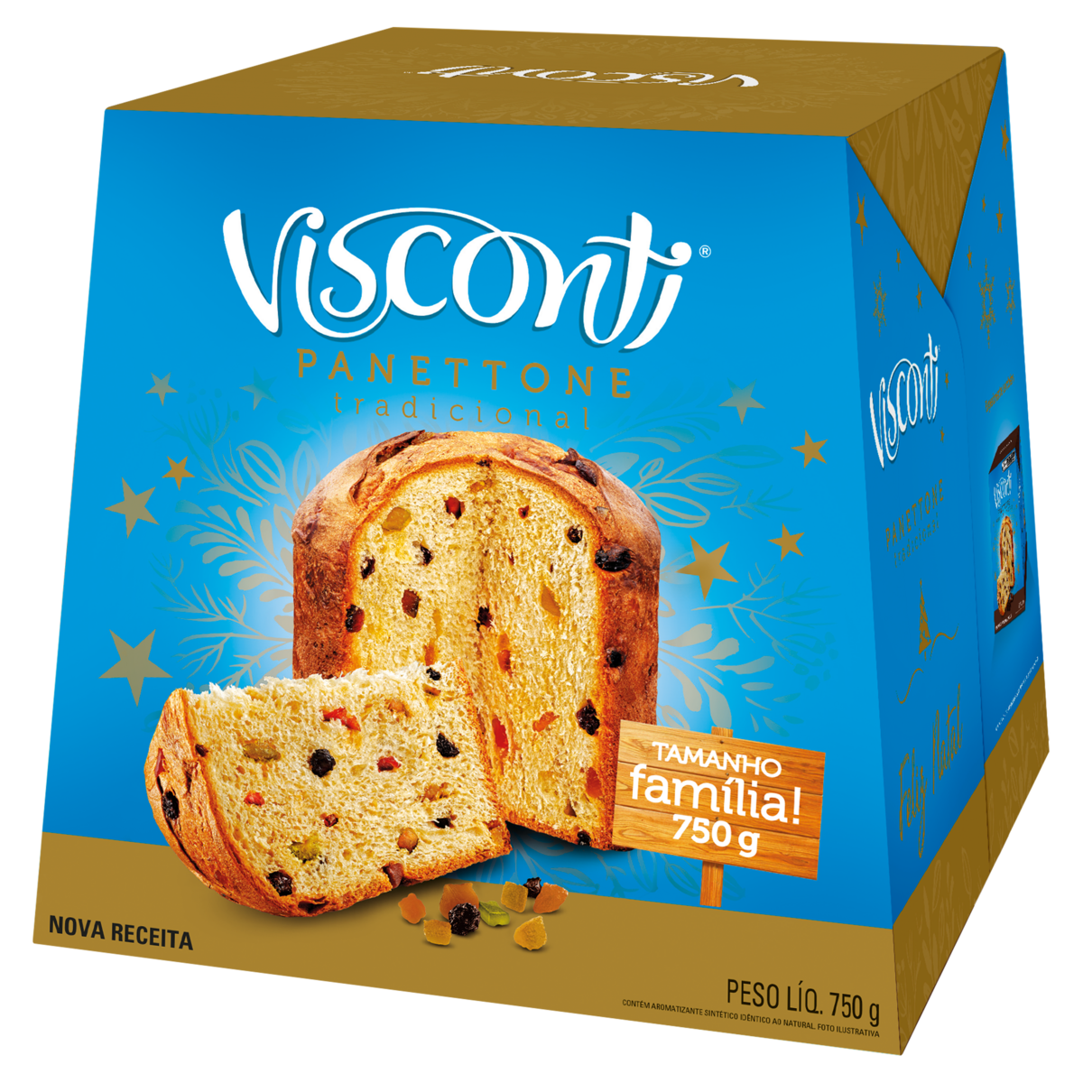 VISCONTI PANETONE 750G TRADICIONAL 12U