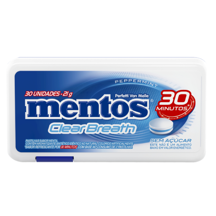 PVM MENTOS CLEAR B 30MIN FLAT 30G PEPPERMINT PORTATIL 12DPX9U