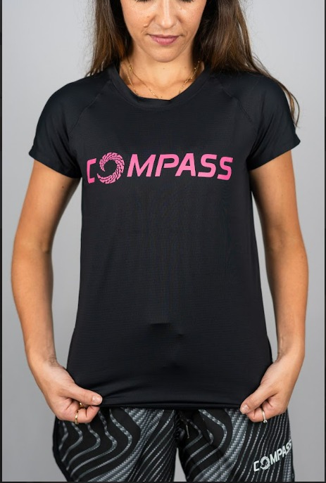 Imagem 1 do produto: BABY LOOK DRY - PRETA LOGO ROSA