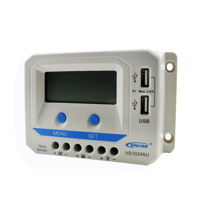 Imagem 2 do produto: Controlador de Carga PWM 10A 12/24V - Epever Viewstar VS1024AU
