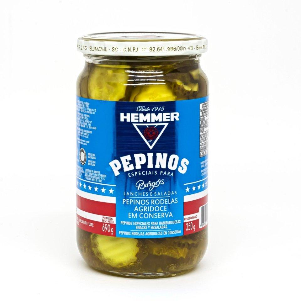 HM PEPINOS 440G RODELAS AGRIDOCE VIDRO 12U