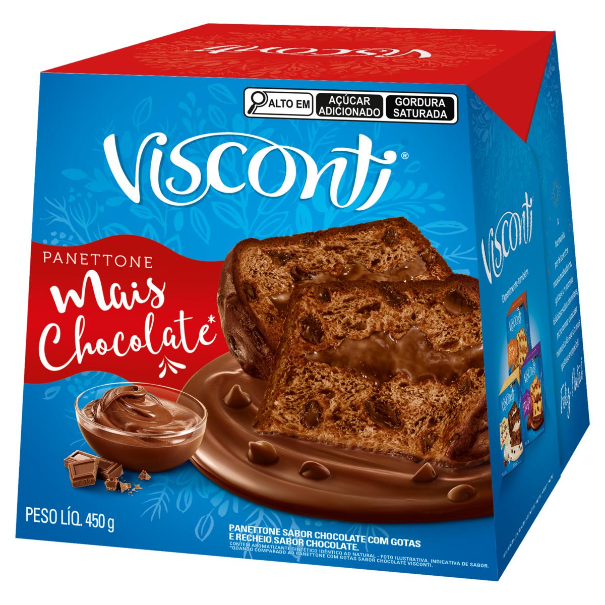 VISCONTI PANETONE 450G MAIS CHOCOLATE 18U
