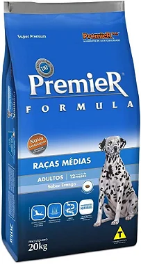 RACAO PREMIER RACAS MEDIAS ADULTO - 20KG