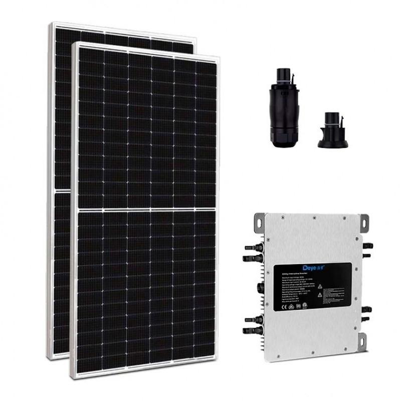 Imagem 1 do produto: Kit Gerador Energia Solar 1,16 kWp - Microinversor Deye c/ Wifi SUN2000 - Painel OSDA Com Estrutura