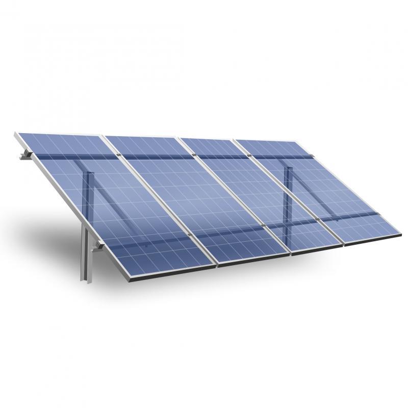 Kit de Montagem para Solo - Inclui Suporte de Fização, Parafuso Martelo, Fixador Central e Fixador Final.