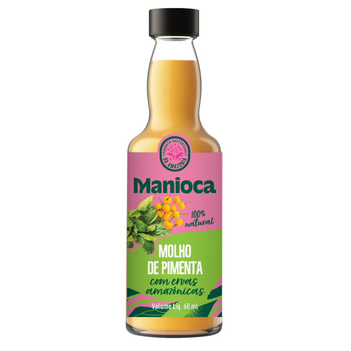 MANIOCA MOLHO 60ML DE PIMENTA C/ ERVAS AMAZONICAS VD 12U
