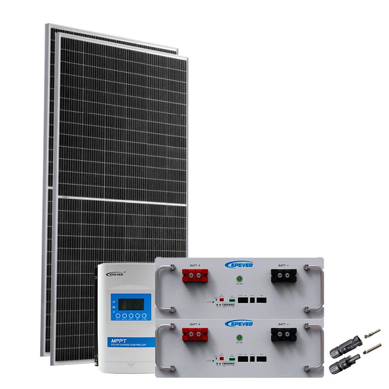 2x 585Wp OSDA Bifacial | 2x 100Ah/48V LÍtio Epever | 1x 30A MPPT Epever