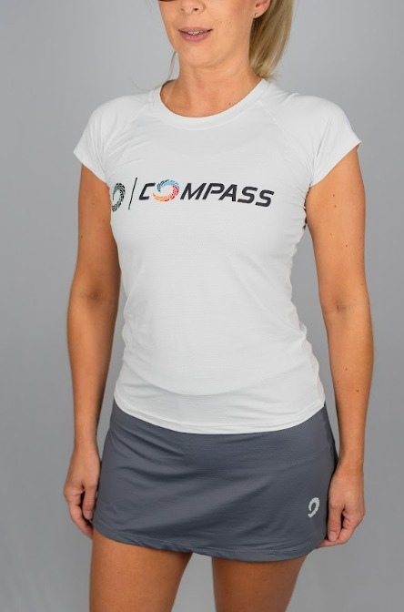 Imagem 1 do produto: BABY LOOK DRY - BRANCA LOGO PRETO