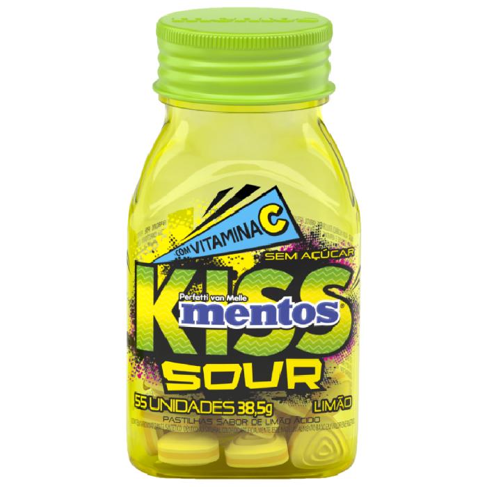 PVM MENTOS POTE 38,5G KISS SOUR LIMAO 6DPX6U