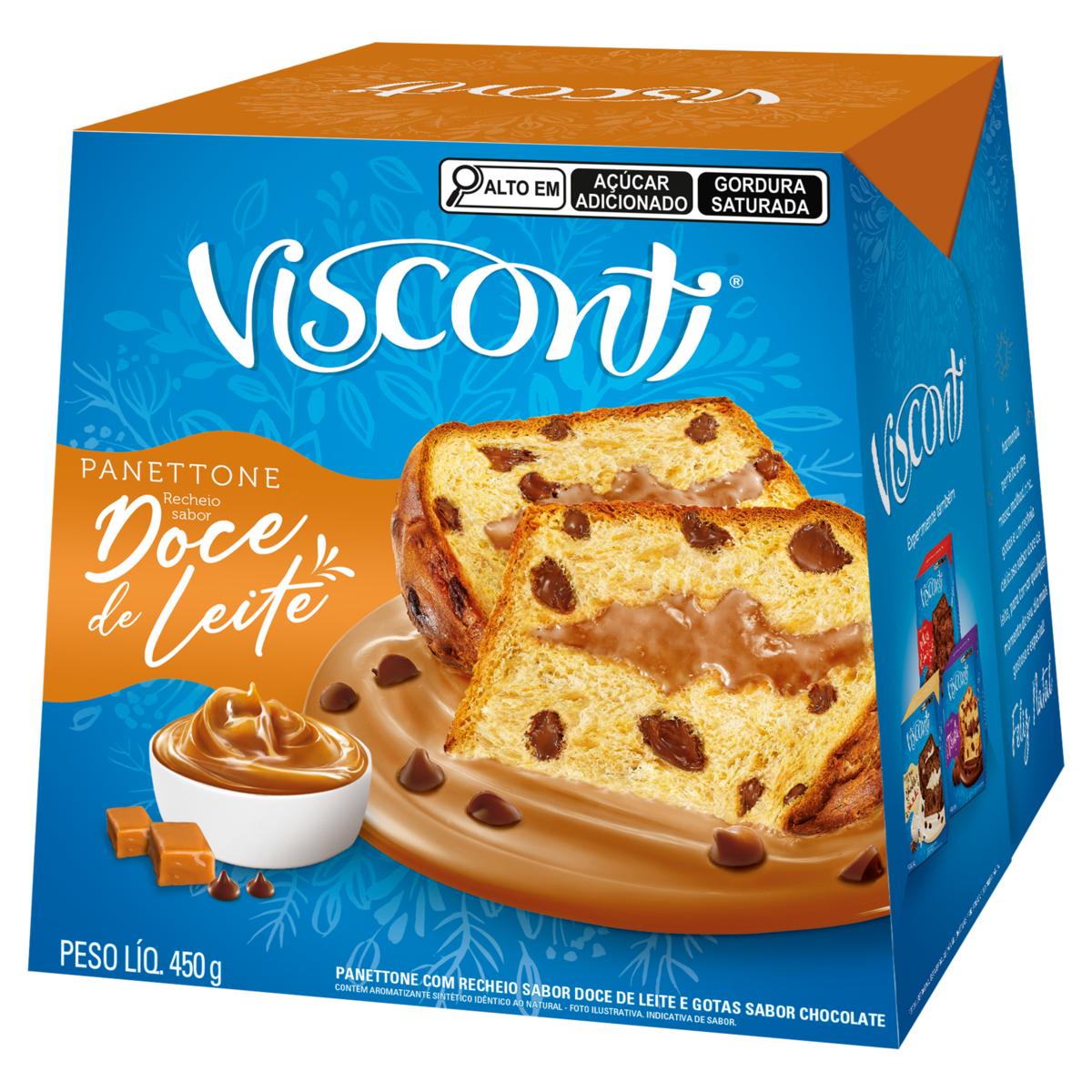 VISCONTI PANETONE 450G DOCE DE LEITE 18U
