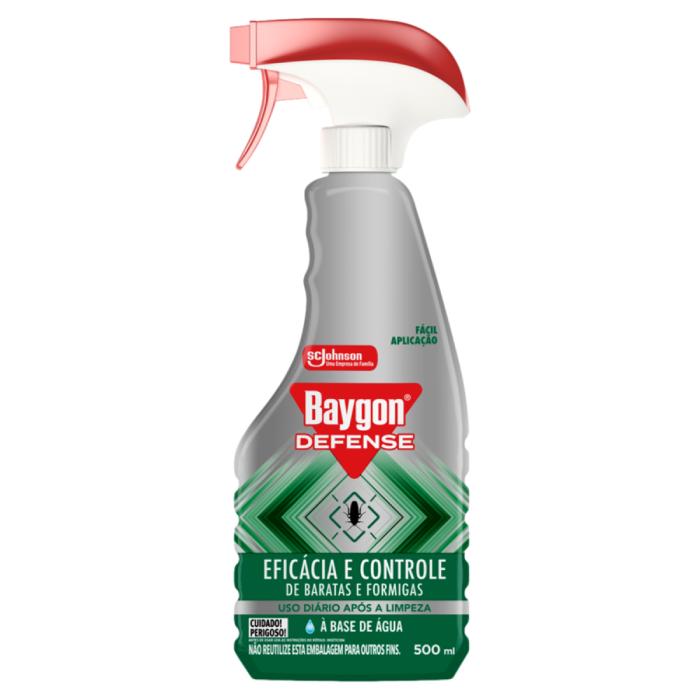 Imagem 1 do produto: SCJ BAYGON 500ML DEFENSE MATA BARATA E FORMIGA 12U