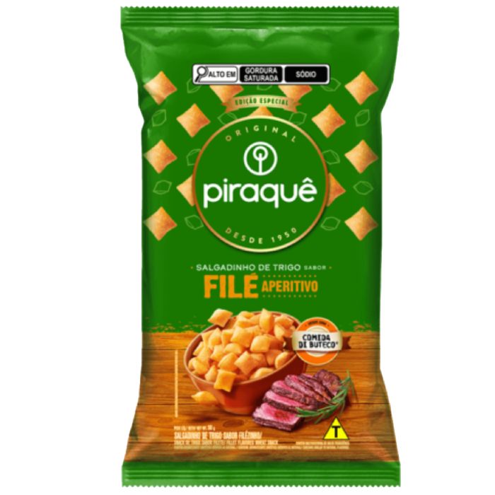 MDB PIRAQUE SALGADINHO 50G TRIGO FILE APERITIVO 24U