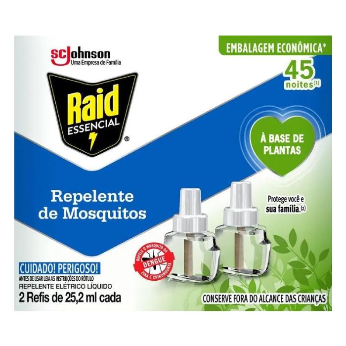 SCJ RAID ELET LIQ 25,2ML RF 45N BOTANICAL PROMO EMB ECON C/ 2RF 12U