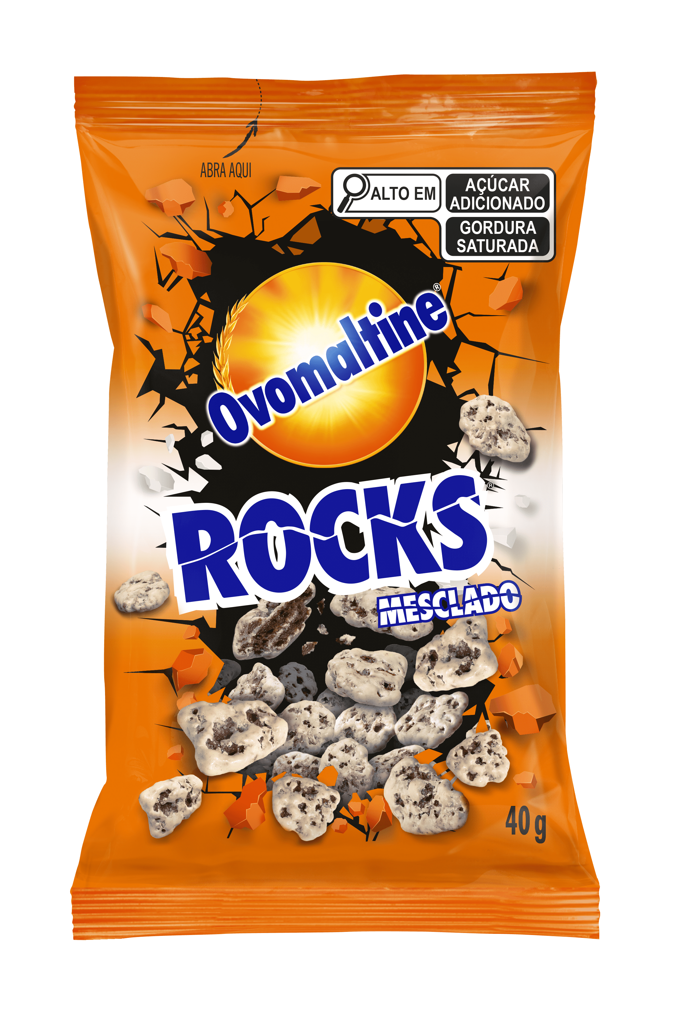 AB OVOMALTINE ROCKS 40G MESCLADO 6DP 18U