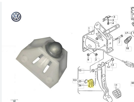 Imagem 1 do produto: BUCHA PEDAL FREIO GOL 2003 A 2006
