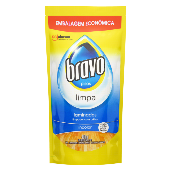 SCJ BRAVO 400ML SACHE LIMPA LAMINADOS 24U