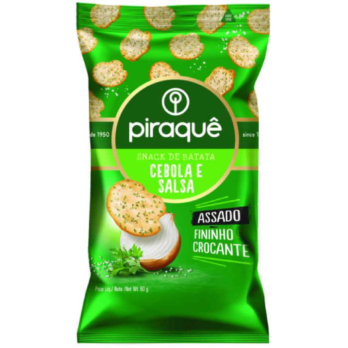 MDB PIRAQUE SNACK BATATA 60G CEBOLA E SALSA 20U
