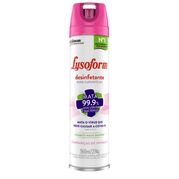 Imagem 1 do produto: SCJ LYSOFORM AERO 360ML LEMB INFANCIA 12U