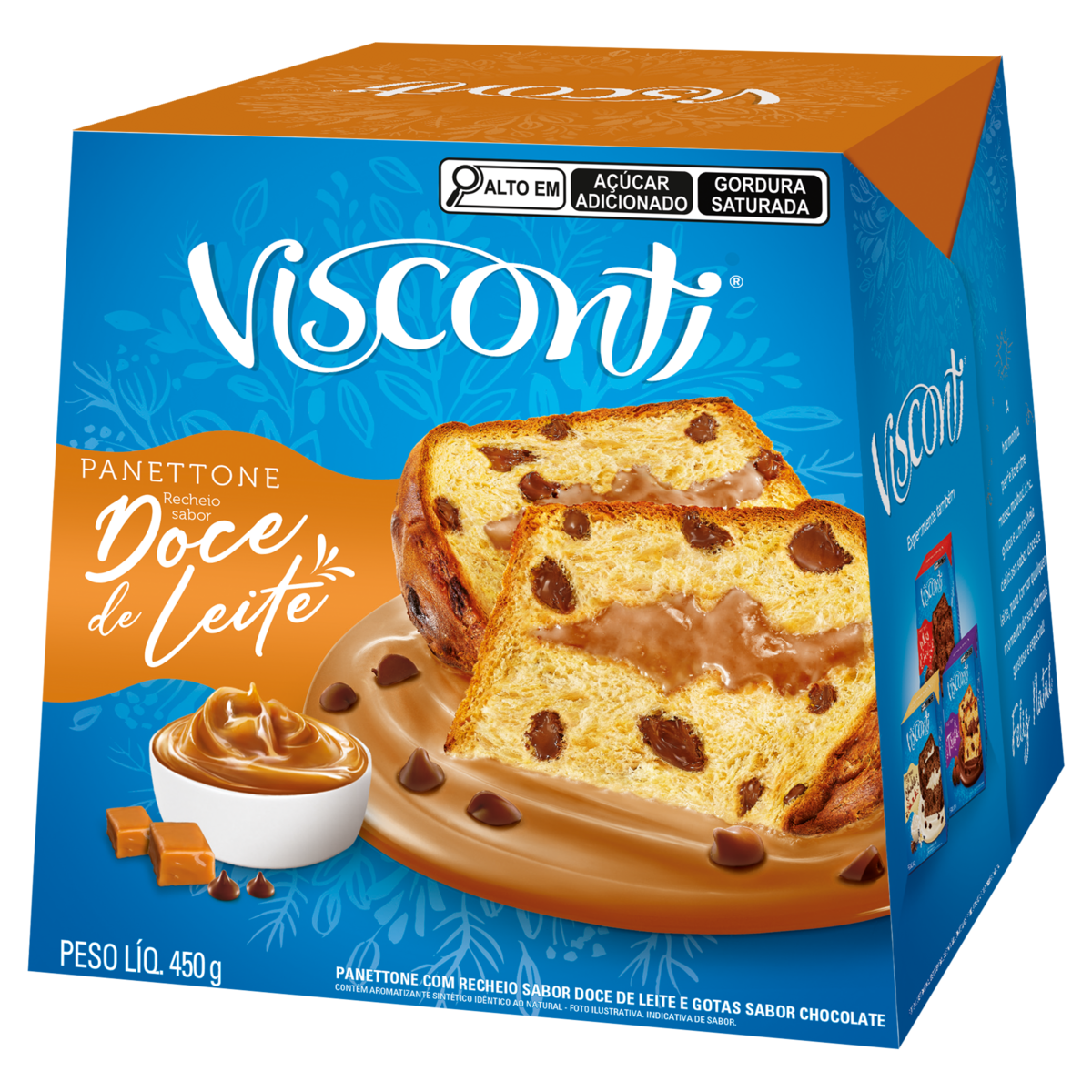 VISCONTI PANETONE 450G DOCE DE LEITE 18U