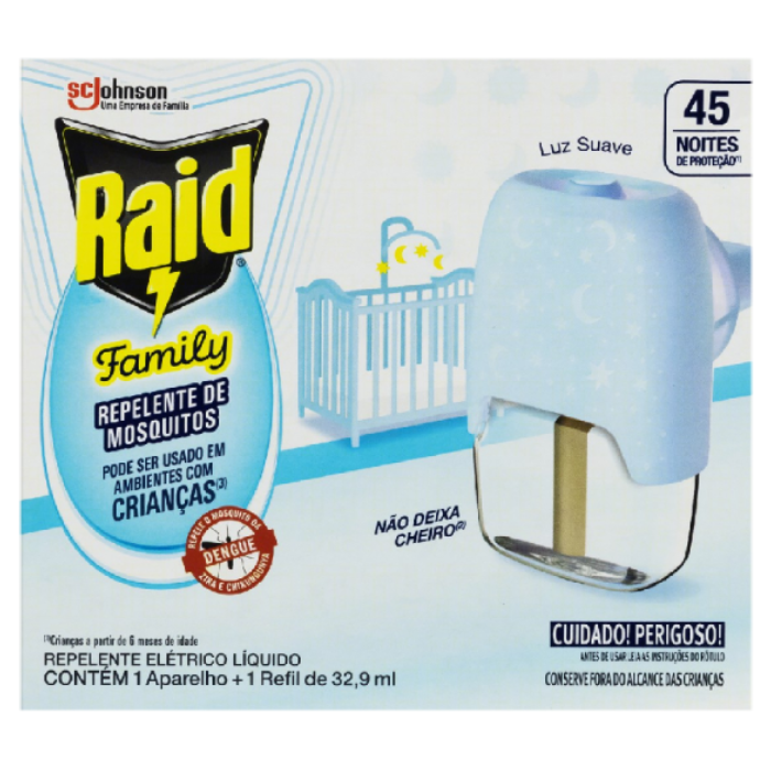 SCJ RAID ELET LIQ 32,9ML AP 45N FAMILY 12U
