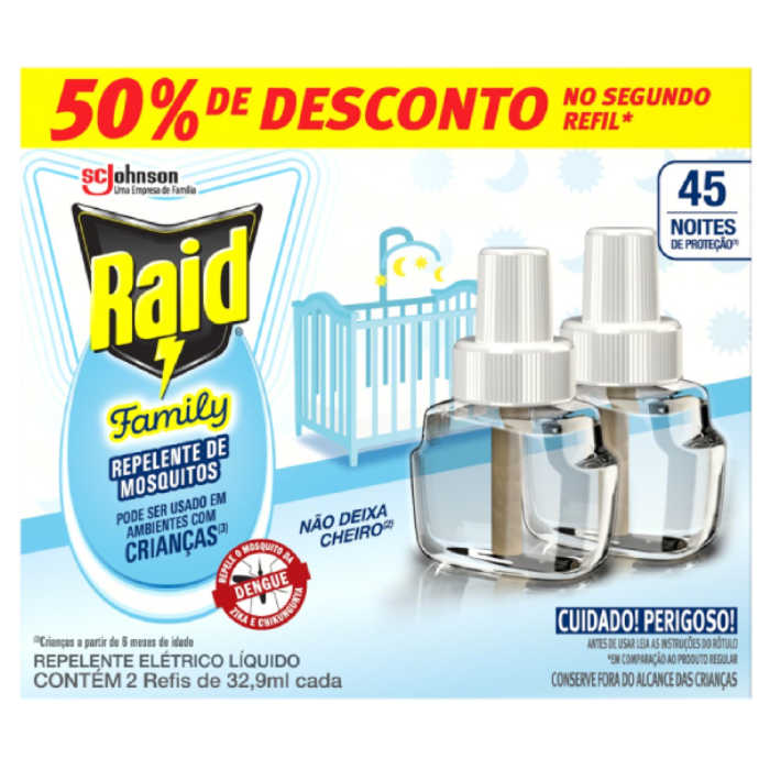 SCJ RAID ELET LIQ 32,9ML RF 45N FAMILY PROMO 50PCT 12U