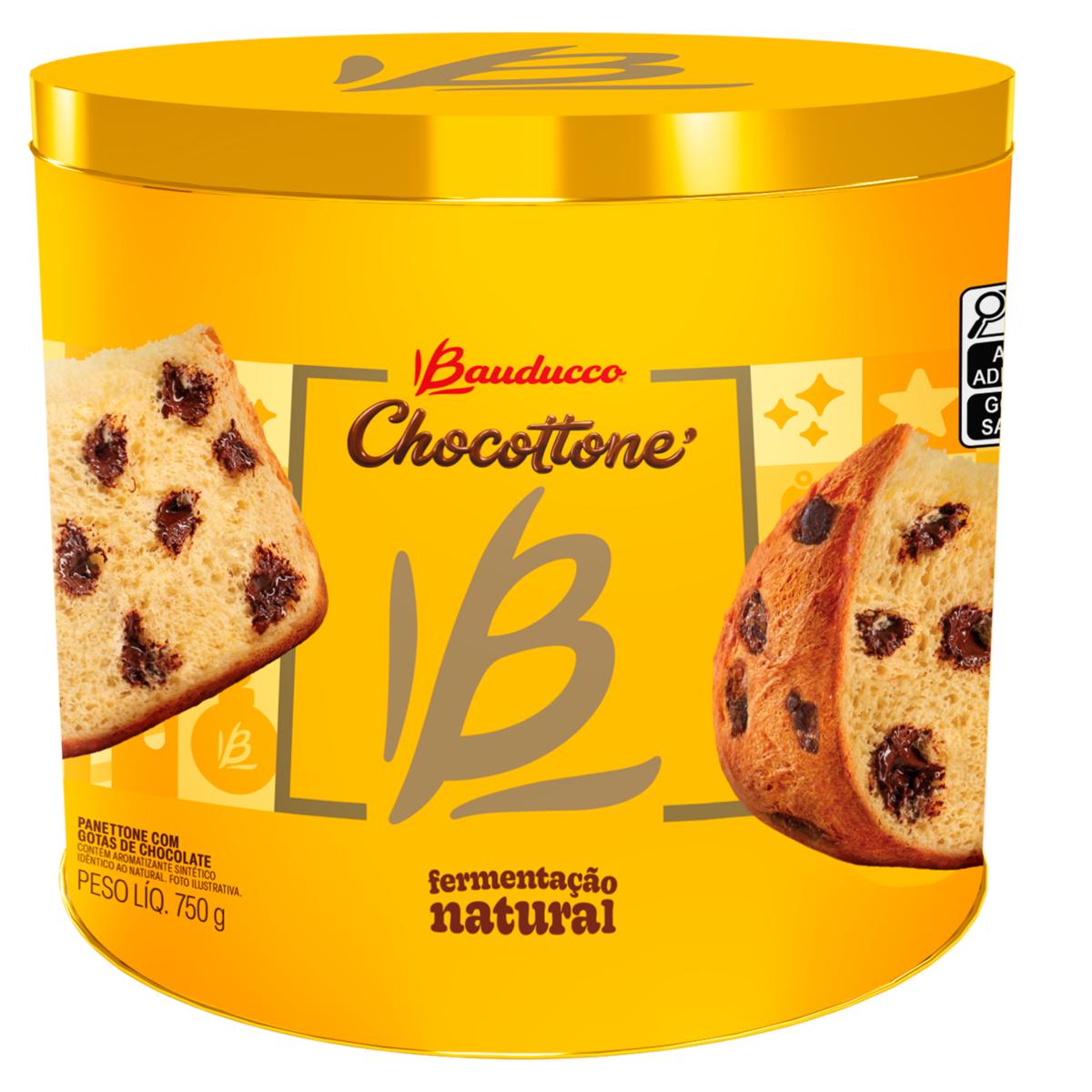 Imagem 1 do produto: BAUDUCCO PANETONE 750G LATA CHOCOTONE 6U