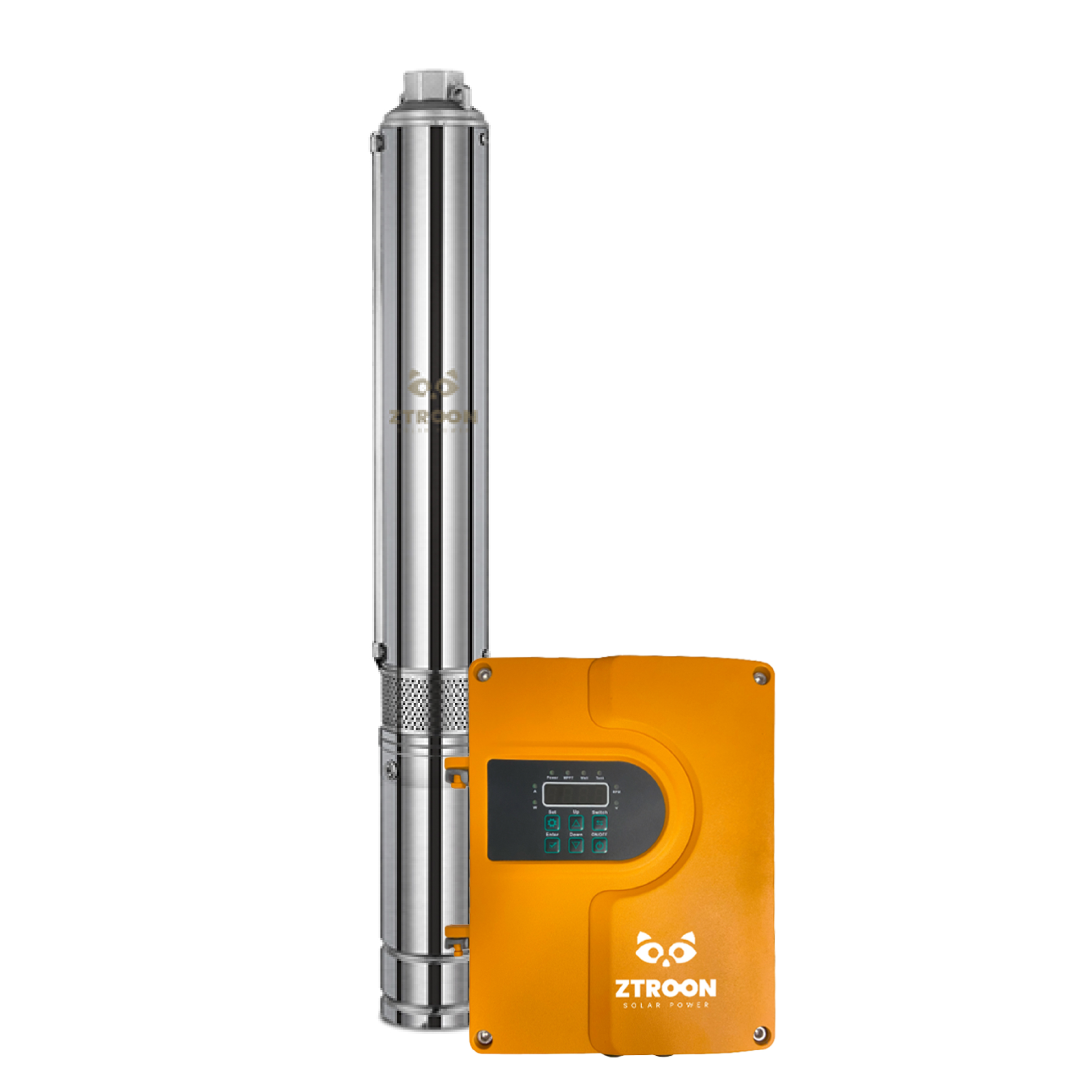 Imagem 2 do produto: Bomba Solar Híbrida ZTROON 4" - 100m ou 57.5m³/dia | 4ZTLR11.5-100-200-1500-A/D