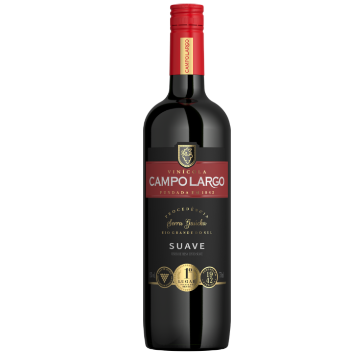 ZL VINHO MESA CAMPO LARGO 750ML TINTO SUAVE 12U