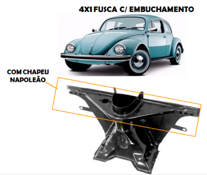 Imagem 1 do produto: CABECOTE FUSCA 1200,1300 C/BANDEJA,CHAPEU NAP