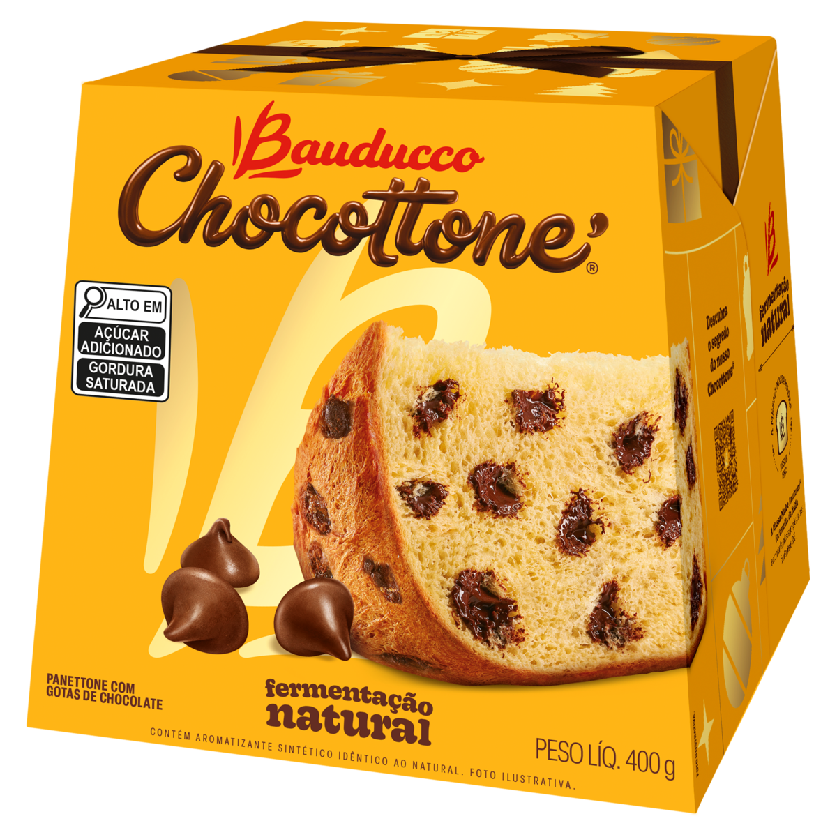 Imagem 2 do produto: BAUDUCCO PANETONE 400G CHOCOTONE 18U