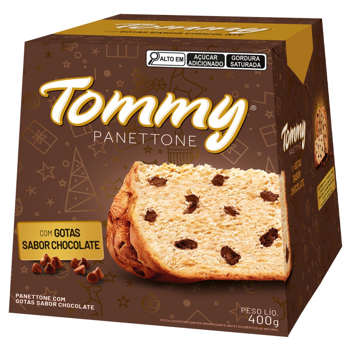 Imagem 1 do produto: TOMMY PANETONE 400G GOTAS CHOCOLATE 18U