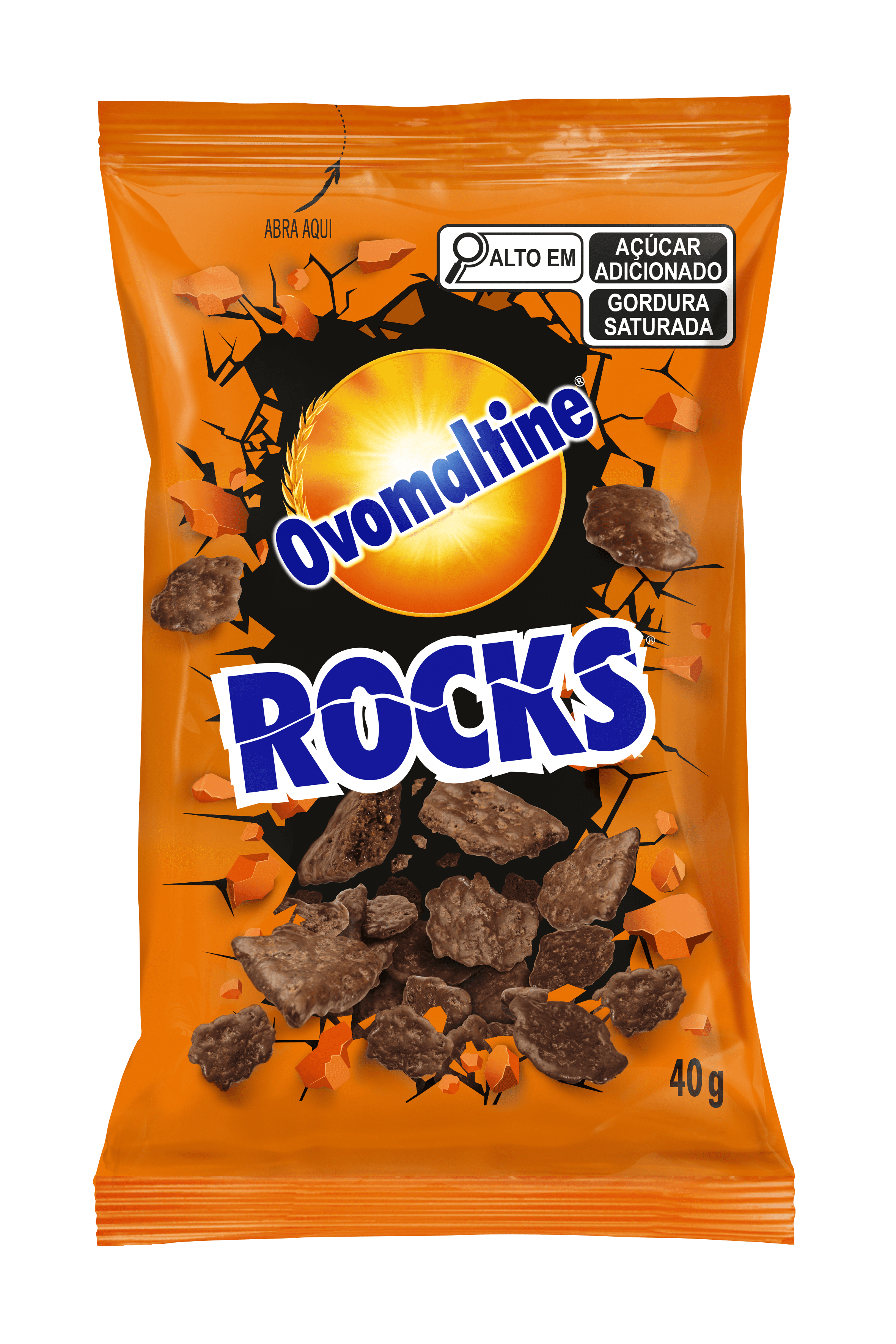 AB OVOMALTINE ROCKS 40G AO LEITE 6DP 18U