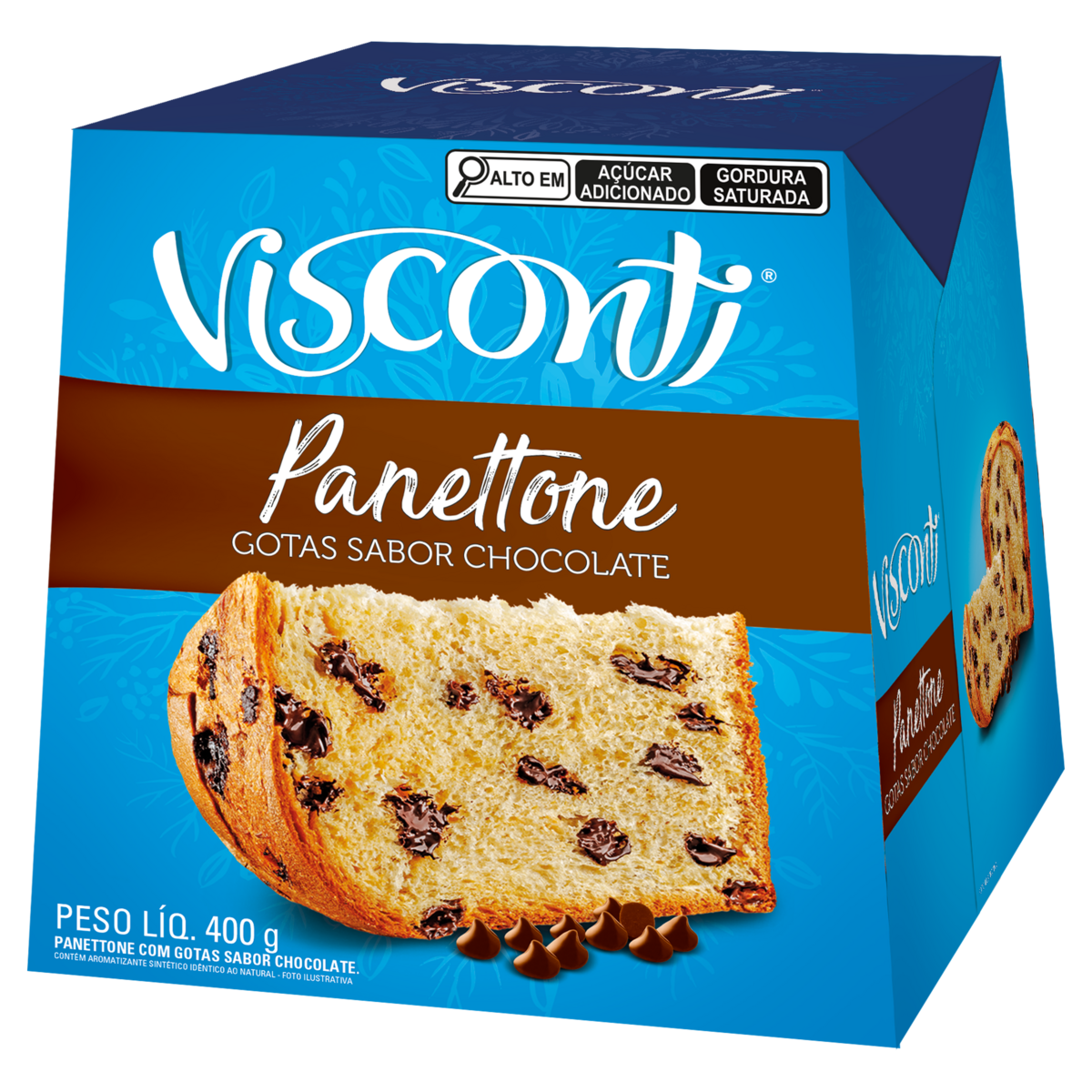 VISCONTI PANETONE 400G GOTAS CHOCOLATE 18U