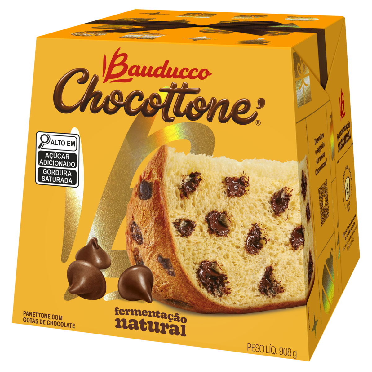 Imagem 2 do produto: BAUDUCCO PANETONE 908G CHOCOTONE 12U