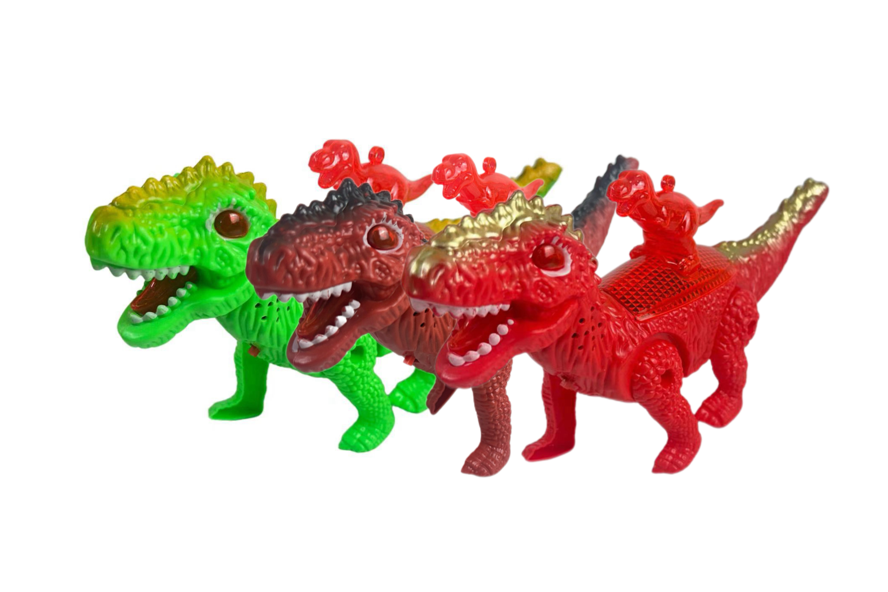 Dinossauro Robô de Brinquedo com Luzes LED, Movimento e Som
 
Conteúdo do Conjunto
1 × Dinossauro robô
 
Características
Seguro, resistente e ideal para crianças a partir de 3 anos, com movimento automático que imita dinossauros reais
 
O Dinossauro Robô com Luzes e Som transforma a brincadeira em uma verdadeira aventura pré-histórica! Com design interativo, ele anda, emite sons realistas e acende luzes LED coloridas, garantindo diversão e aprendizado para as crianças.
 
Um presente perfeito para pequenos exploradores que amam dinossauros, unindo diversão, movimento e descobertas!