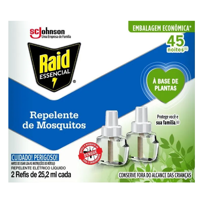 SCJ RAID ELET LIQ 25,2ML RF 45N BOTANICAL PROMO EMB ECON C/ 2RF 12U