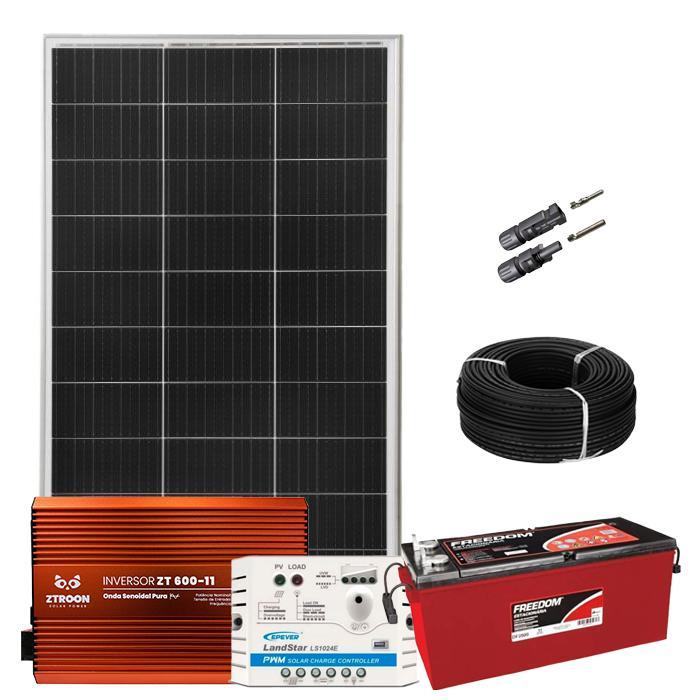 Imagem 1 do produto: Kit Energia Solar para Starlink - 06h/dia (até 640 Wh/dia) - Chumbo (25129)