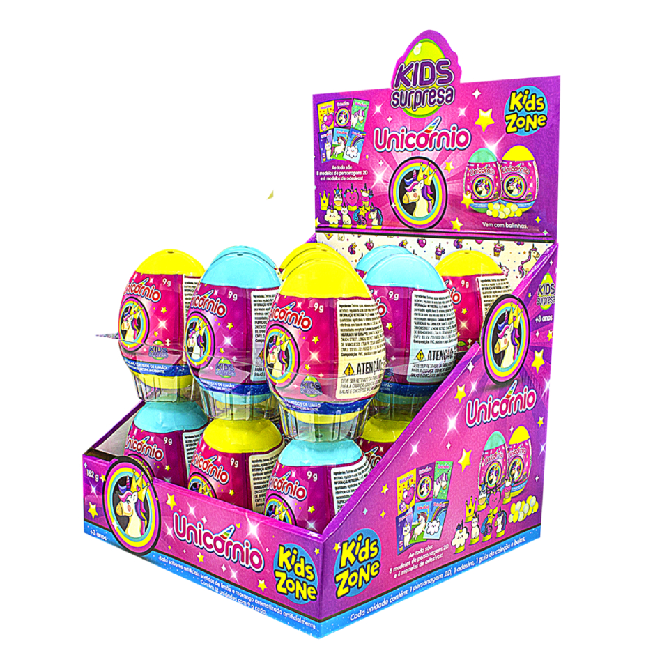 KIDS SURPRESA EGGS UNICORNIO 9G 2DPX18UN