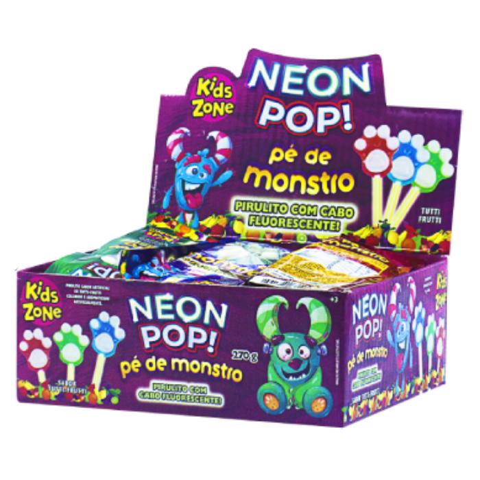 KIDS NEON POP PE DE MONSTRO PIRULITO 2DPX30UN