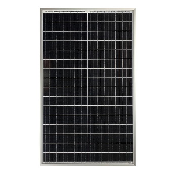 Painel Solar 60W ZTROON com 32 células de silício monocristalinos. Gera até 30Wh/dia em condições de STC e possui garantia de 10 anos contra defeito de fabricação