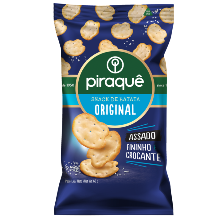 MDB PIRAQUE SNACK BATATA 60G TRADICIONAL 20U