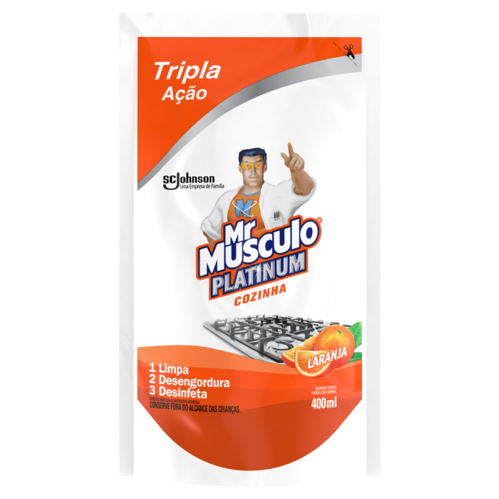 SCJ MR MUSC 400ML SC PLATINUM COZINHA LARANJA 12U