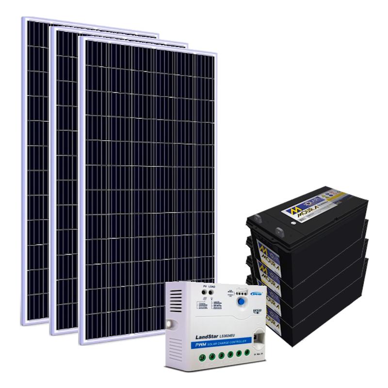 3x 330Wp OSDA | 4x 220Ah/12V Chumbo Moura | 1x 30A PWM Epever