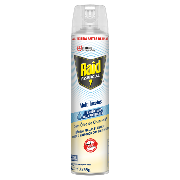 SCJ RAID AERO 420ML BR MULTI CITRONELA 12U