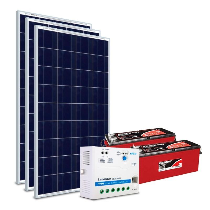 Imagem 1 do produto: Kit Energia Solar Off Grid c/ Bateria 465Wp - até 1465Wh/dia