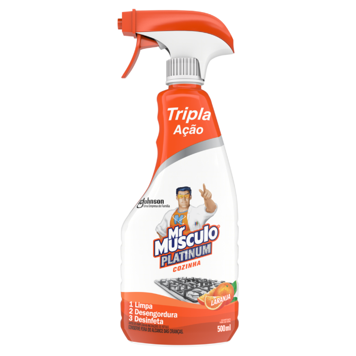 SCJ MR MUSC 500ML AP PLATINUM COZINHA LARANJA 12U