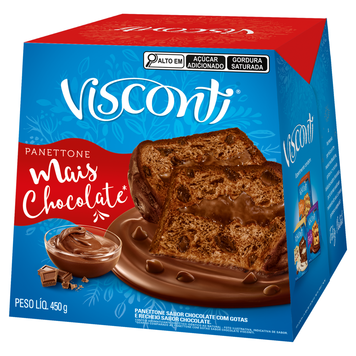 VISCONTI PANETONE 450G MAIS CHOCOLATE 18U