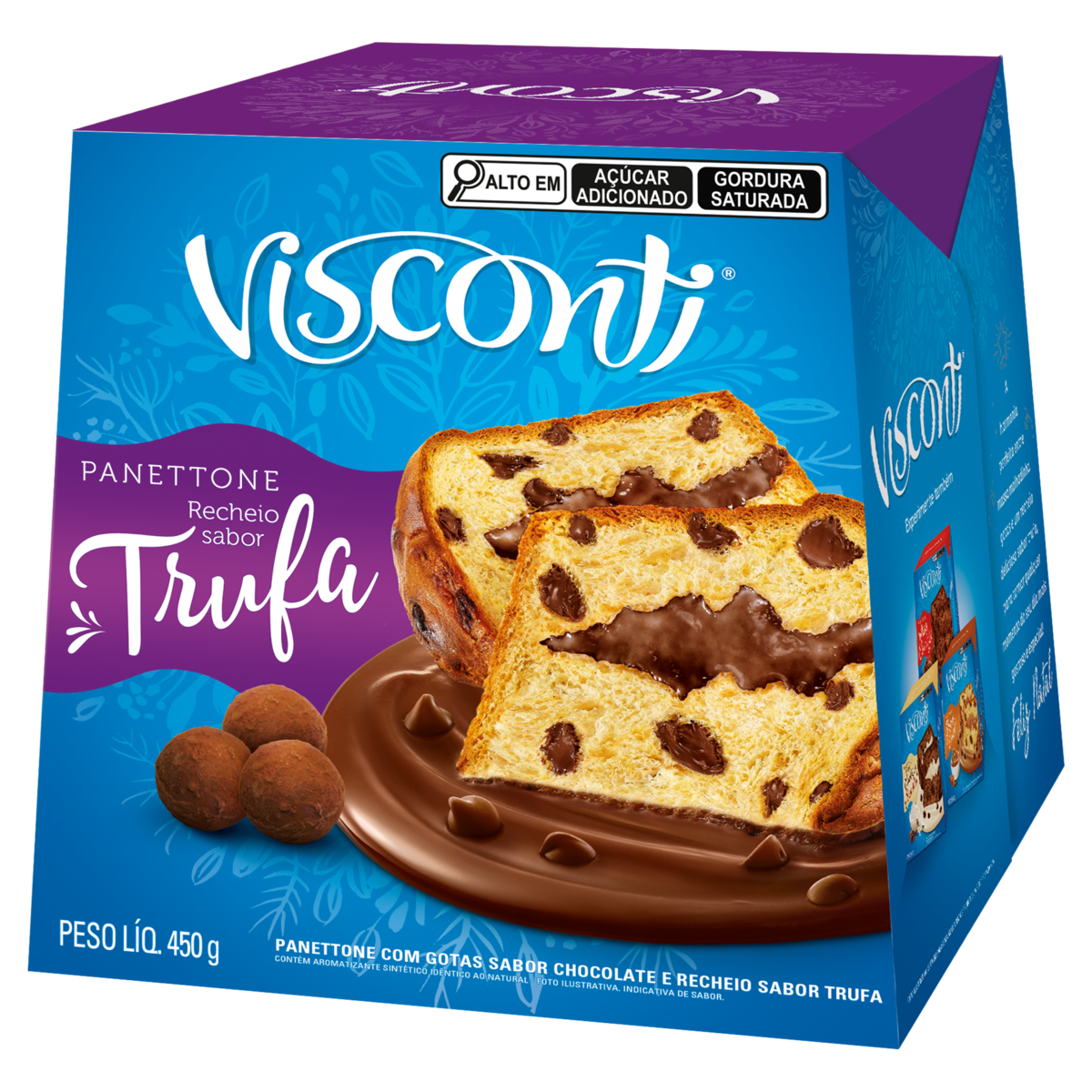 VISCONTI PANETONE 450G GOTAS TRUFA 18U